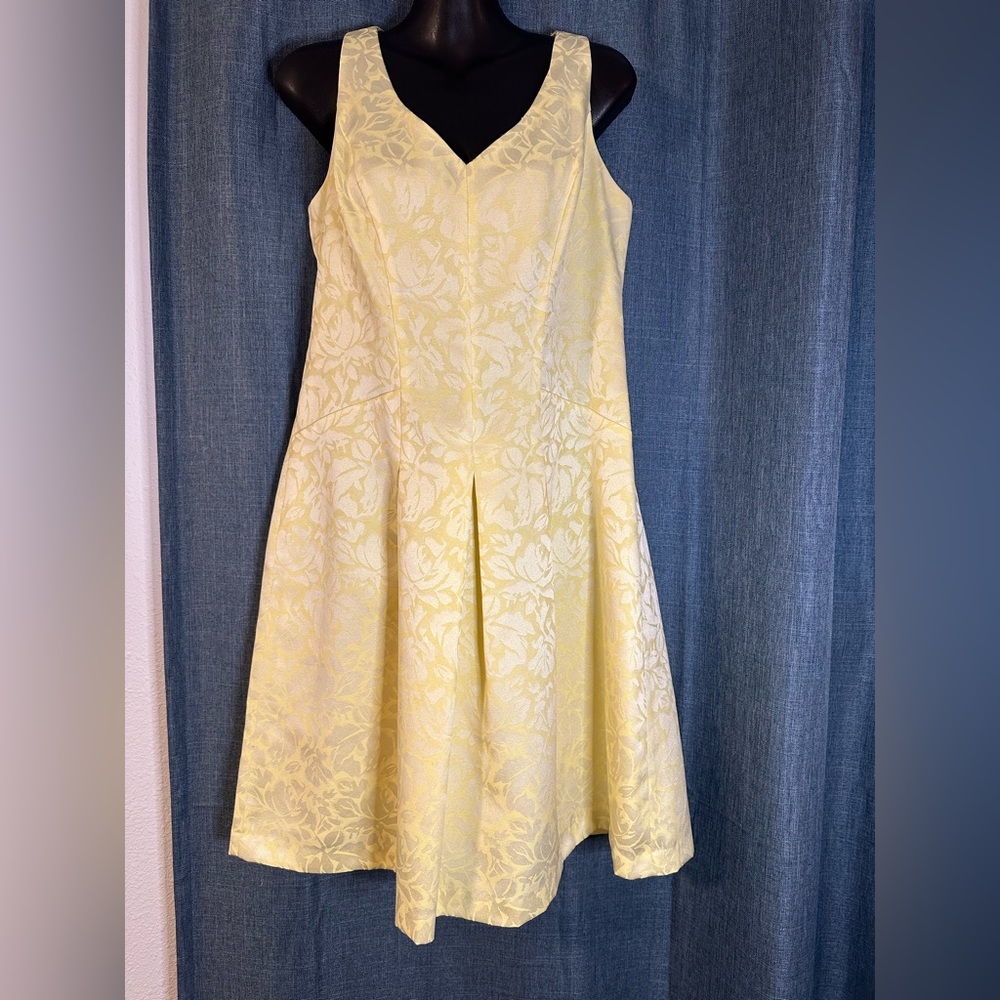 Black Label by Evan-Picone floral design dress sleeveless sz4